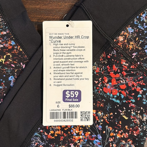 Lululemon Wonder Under Crop HR Curve - Picture 2 of 4